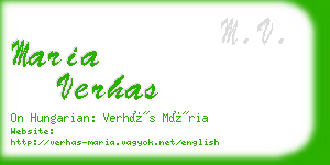 maria verhas business card